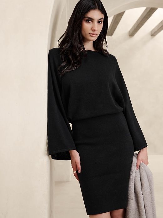Bethel Merino-Cashmere Sweater Dress sold by Banana Republic product image thumbnail 3