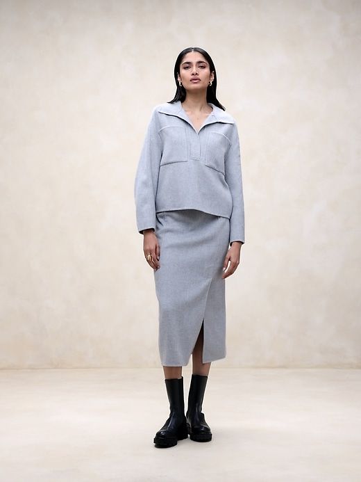 Aike Wool-Blend Skirt sold by Banana Republic product image thumbnail 5