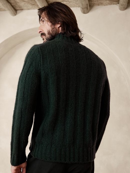 Alta Brushed Cashmere-Wool-Silk Sweater sold by Banana Republic product image thumbnail 3
