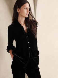 Adalia Velvet Shirt sold by Banana Republic