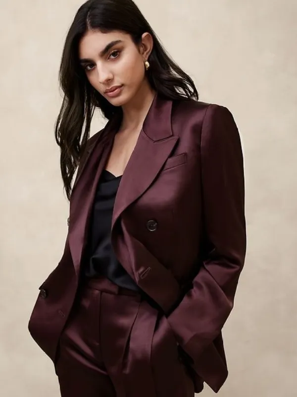 Isa Italian Satin Blazer sold by GAP