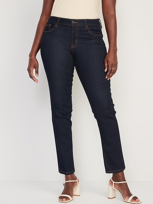 Mid-Rise Power Slim Straight Jeans for Women sold by GAP product image thumbnail 5