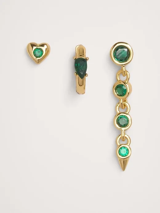 Crystal Delicate Earrings Set Of 3 by Aureus + Argent sold by Banana Republic product image thumbnail 4