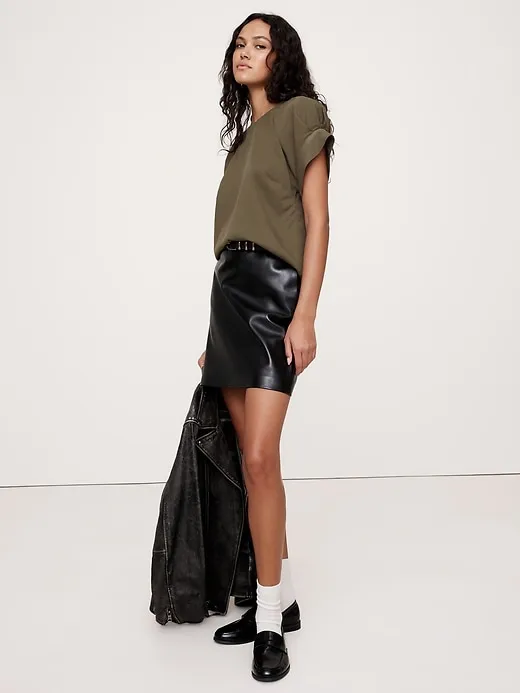 Tencel™-Cotton Twill Top sold by Banana Republic