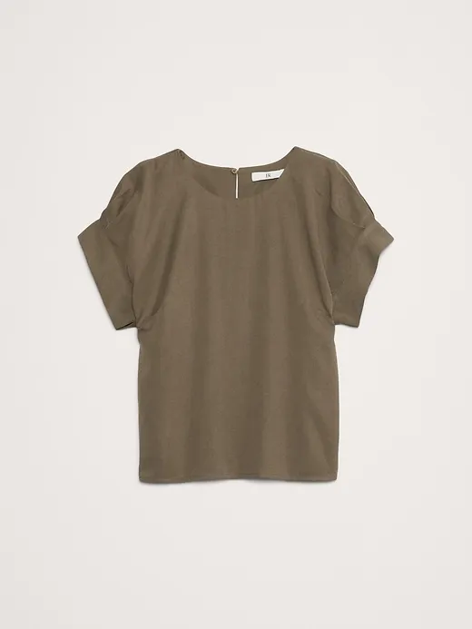 Tencel™-Cotton Twill Top sold by Banana Republic product image thumbnail 4