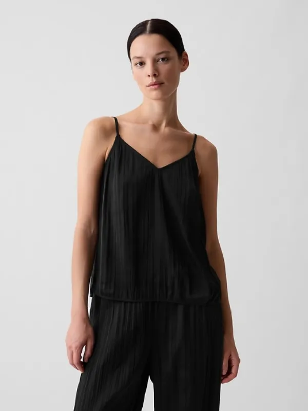 Pleated Satin Cami sold by GAP