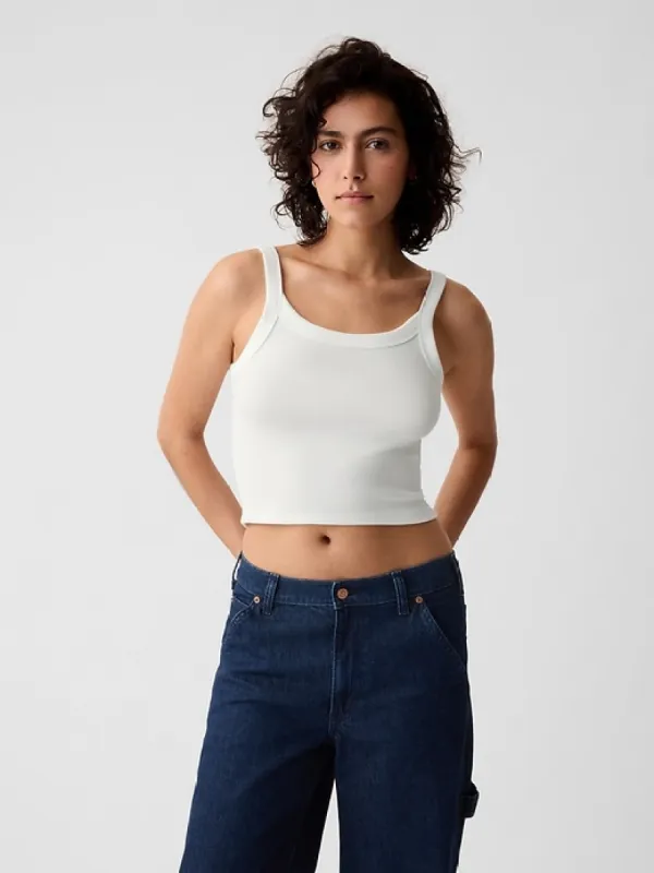Modern Rib Cropped Tank Top sold by GAP