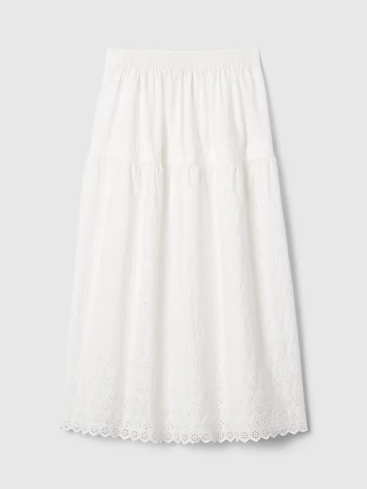 Gap × DÔEN Eyelet Midi Skirt sold by GAP product image thumbnail 5