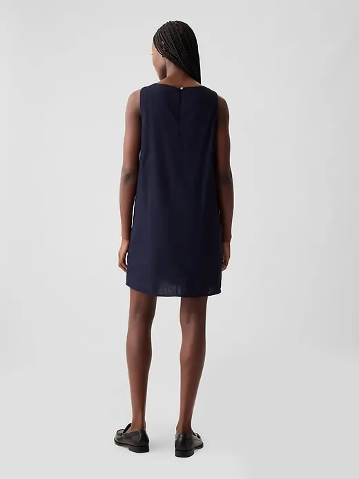 Linen-Blend Shift Mini Dress sold by GAP product image thumbnail 2