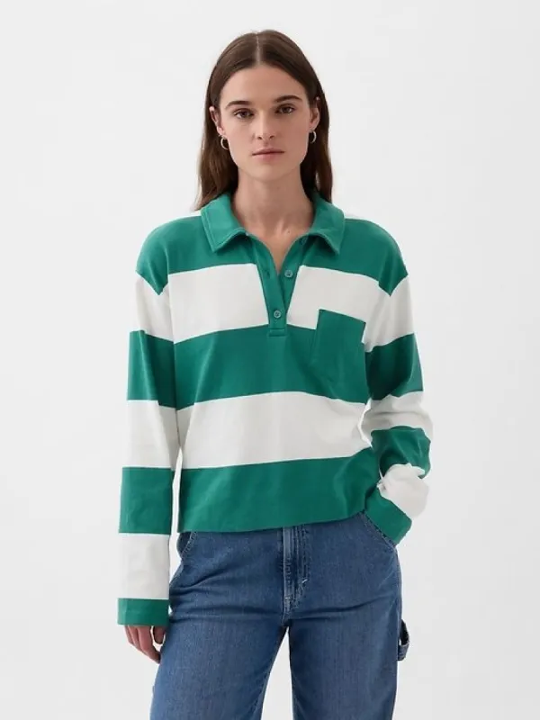 Cropped Rugby Polo Shirt sold by GAP