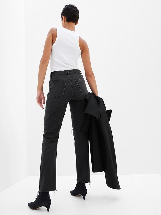 High Rise Cheeky Straight Jeans sold by GAP product image thumbnail 2