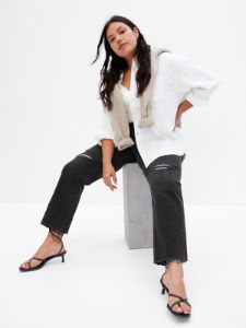 High Rise Cheeky Straight Jeans sold by GAP