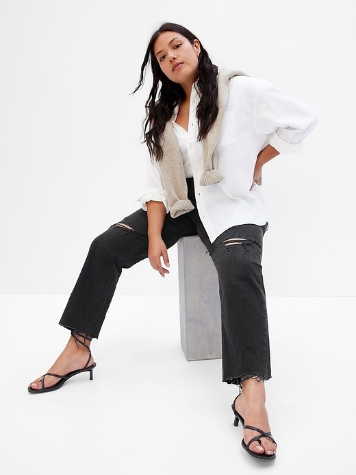 High Rise Cheeky Straight Jeans sold by GAP product image thumbnail 4