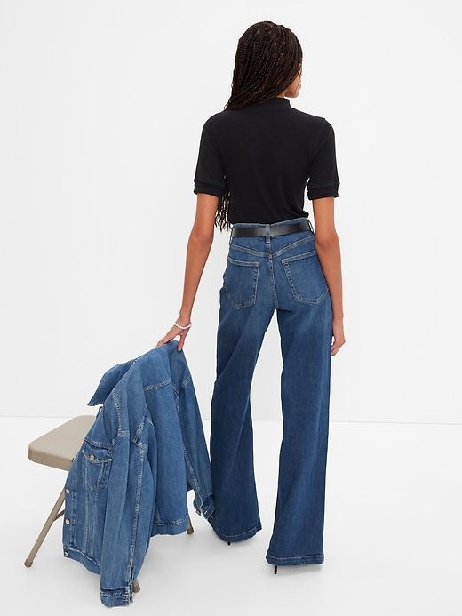 High Rise Stride Wide-Leg Jeans sold by GAP product image thumbnail 2
