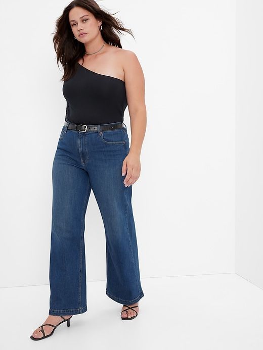High Rise Stride Wide-Leg Jeans sold by GAP product image thumbnail 4