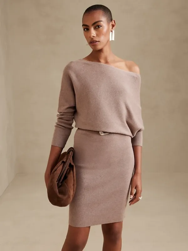 Colleta Off-Shoulder Sweater Dress sold by Banana Republic