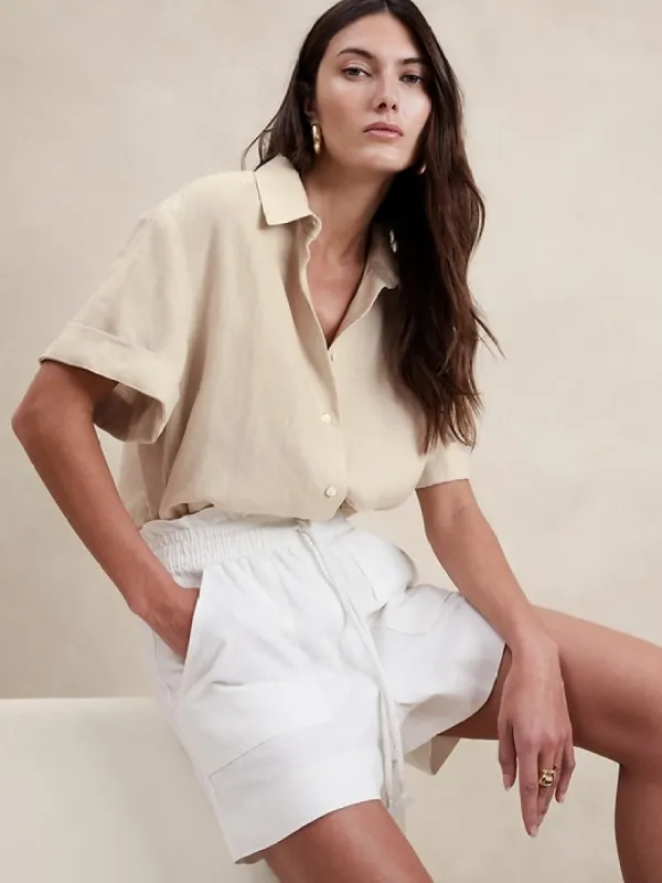 The Boxy Linen Shirt sold by Banana Republic