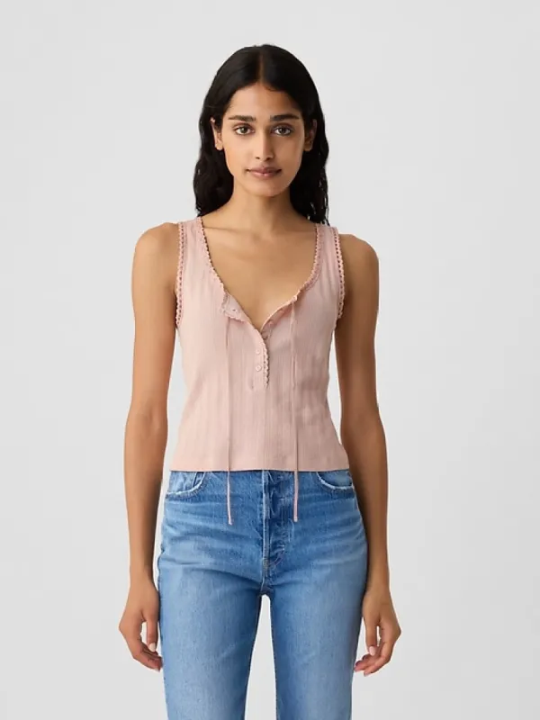 Gap × DÔEN Pointelle Tank Top sold by GAP