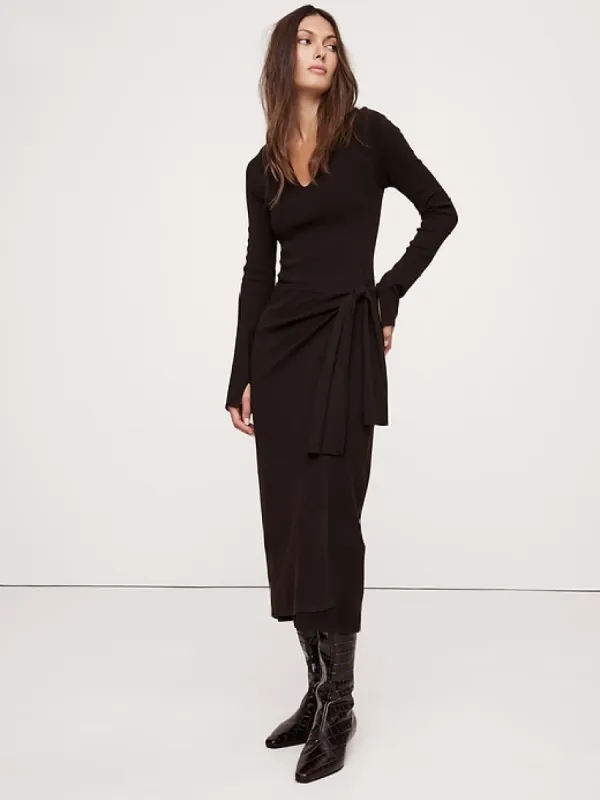 Sculpted Tie-Front Midi Dress sold by Banana Republic