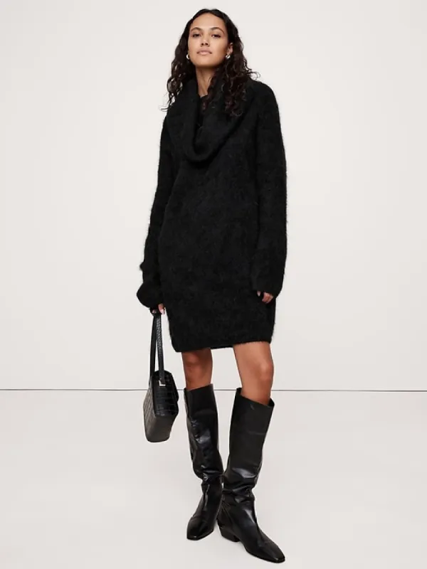 Oversized Fuzzy Alpaca-Blend Sweater Dress sold by Banana Republic