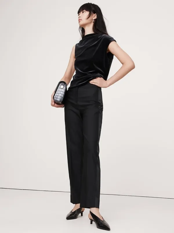 Bias-Cut Velvet Asymmetrical Top sold by Banana Republic