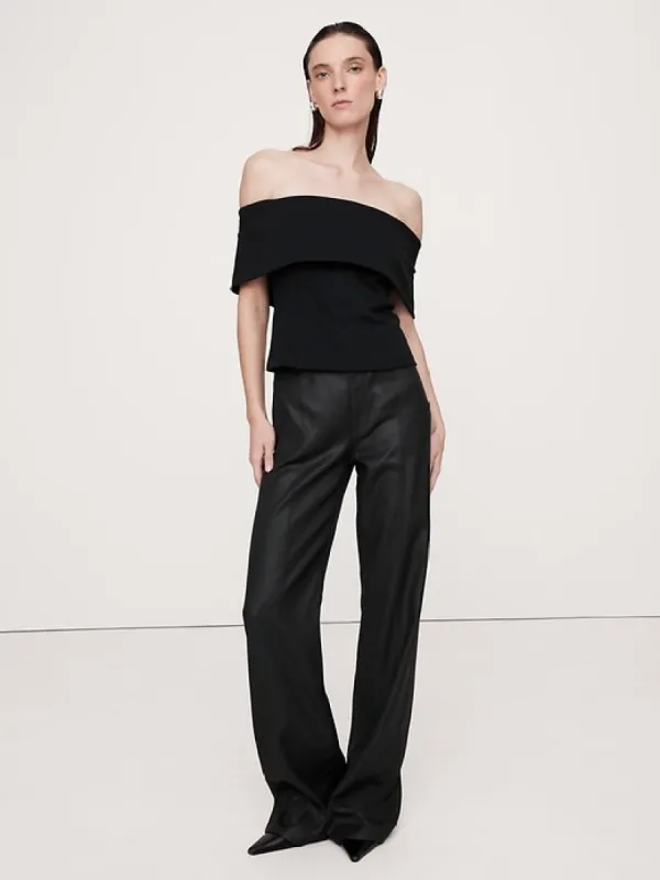 Lightweight Ponte Off-Shoulder Top sold by Banana Republic