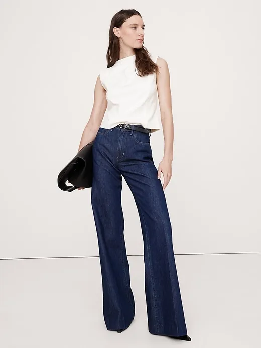 Lightweight Ponte Boat-Neck Top sold by Banana Republic