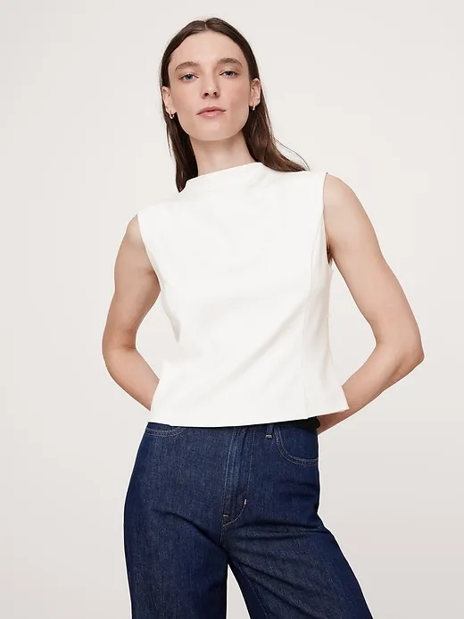 Lightweight Ponte Boat-Neck Top sold by Banana Republic product image thumbnail 3