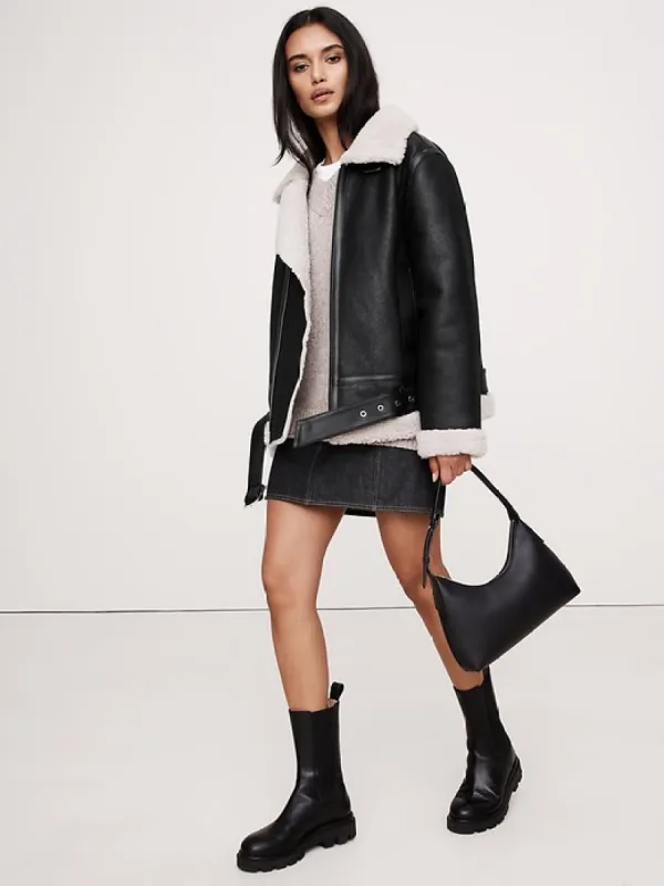 Shearling Aviator Jacket sold by Banana Republic
