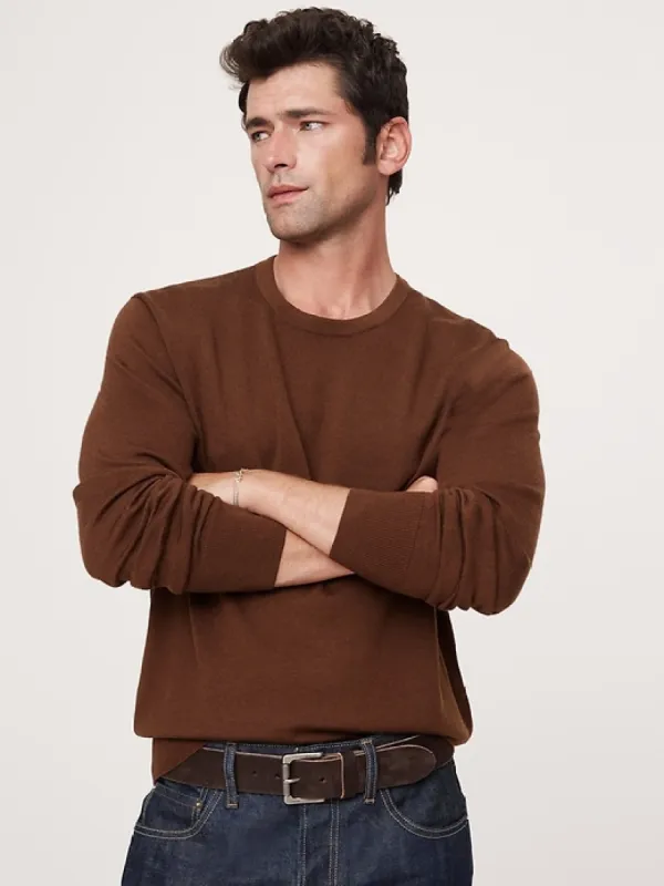 Italian Merino Crew-Neck Sweater sold by Banana Republic