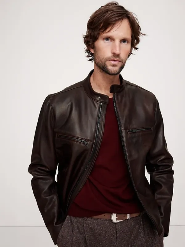 Leather Biker Jacket sold by Banana Republic
