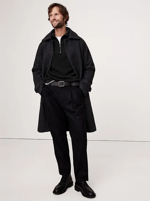 Cotton Waffle-Knit Half-Zip Sweater sold by Banana Republic