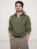 Cotton Waffle-Knit Half-Zip Sweater sold by Banana Republic