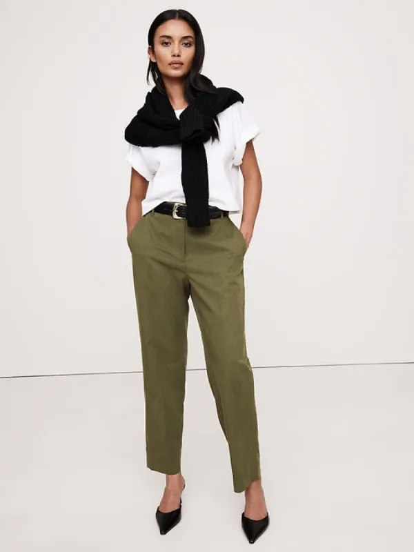 Pull-On Slim Twill Pant sold by Banana Republic
