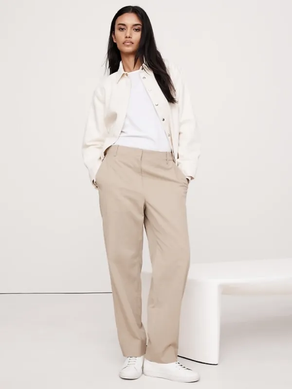 Pull-On Slim Twill Pant sold by Banana Republic