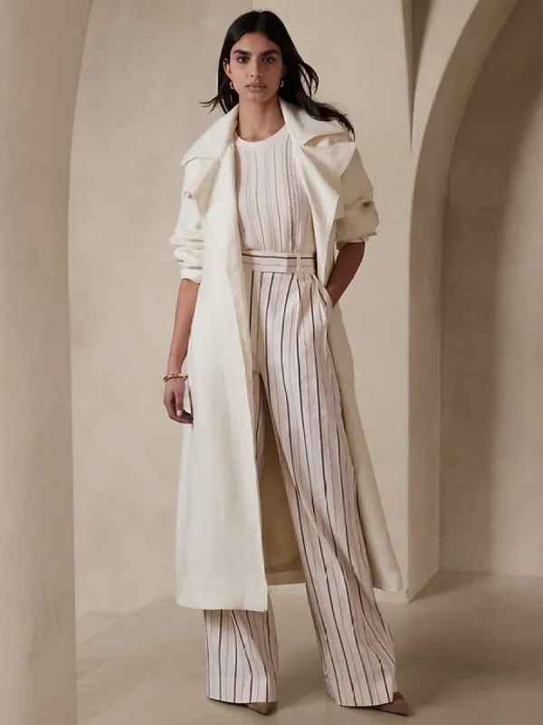 Silvia Linen Trench Coat sold by Banana Republic