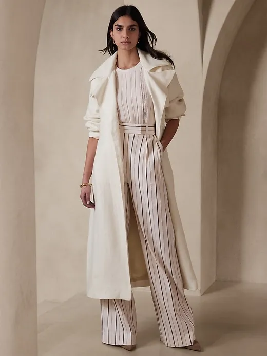 Silvia Linen Trench Coat sold by Banana Republic
