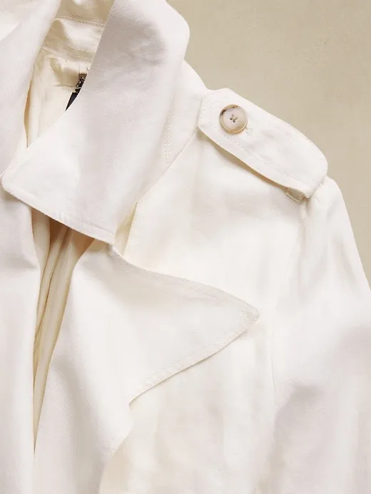 Silvia Linen Trench Coat sold by Banana Republic product image thumbnail 4