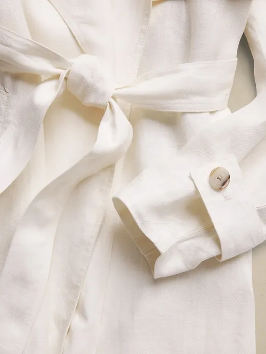 Silvia Linen Trench Coat sold by Banana Republic product image thumbnail 5