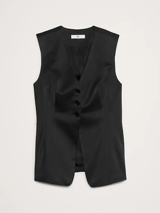 Italian Satin Long Vest sold by Banana Republic product image thumbnail 4