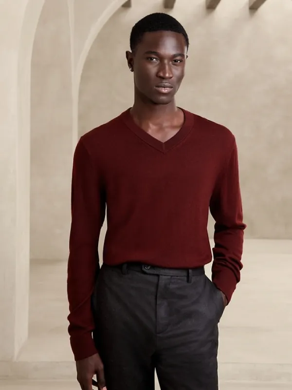 Merino V-Neck Sweater sold by Banana Republic