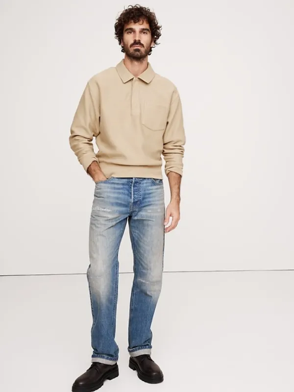French Terry Rugby Sweatshirt sold by Banana Republic