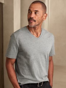 Authentic SUPIMA® V-Neck T-Shirt sold by Banana Republic