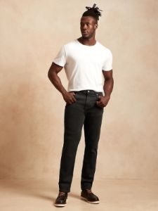 Slim LUXE Traveler Black Jean sold by Banana Republic
