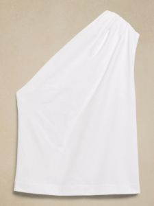 One-Shoulder Heavy Cotton Tank sold by Banana Republic