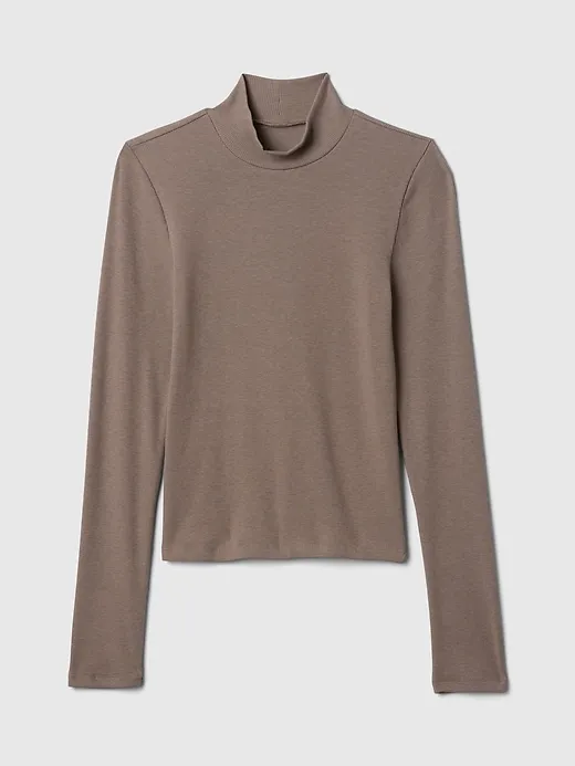 Modern Rib Cropped Mockneck Shirt sold by GAP product image thumbnail 5
