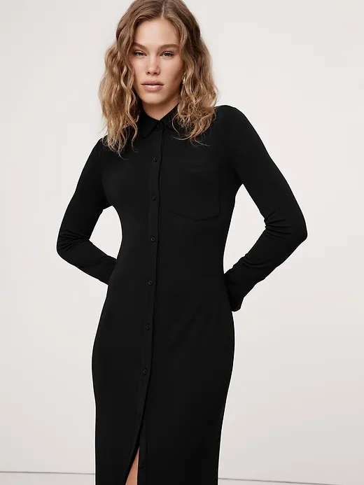 Jersey Knit Shirtdress sold by Banana Republic product image thumbnail 3