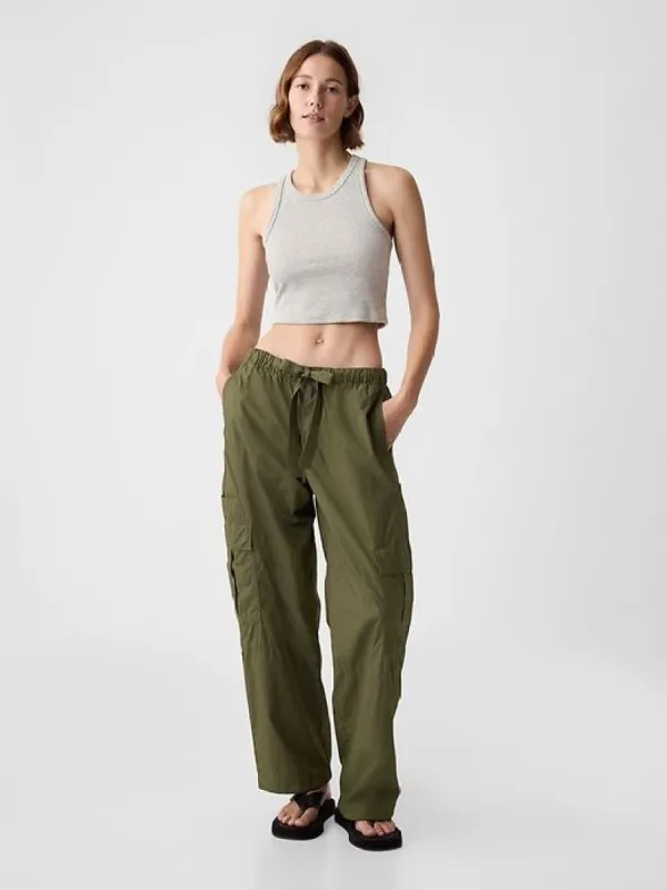 Mid Rise Cargo Parachute Pants sold by GAP