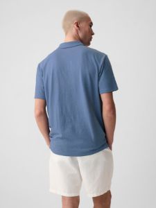 Linen-Cotton Polo Shirt sold by GAP