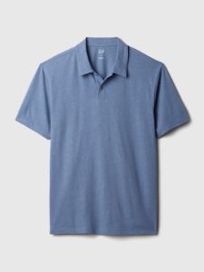 Linen-Cotton Polo Shirt sold by GAP